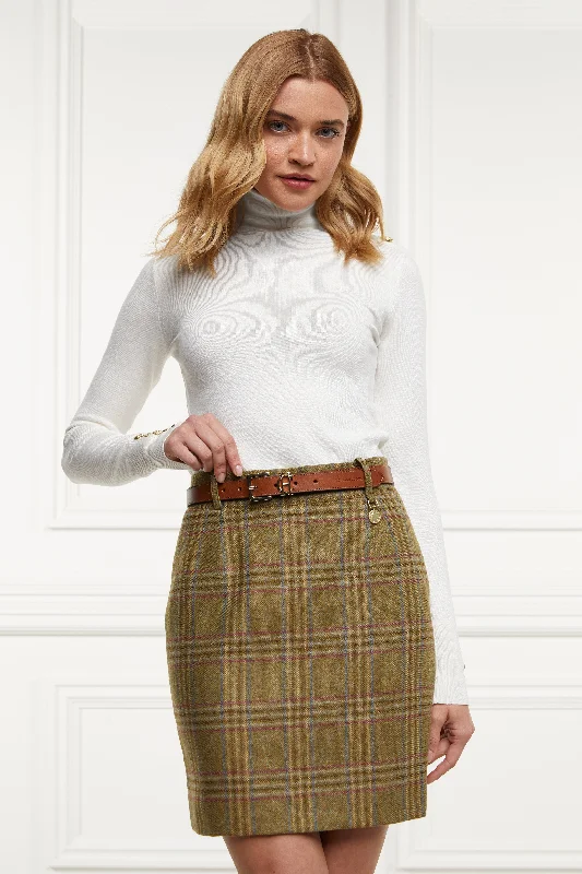 Regency Skirt (Avebury Green Check) wool skirt sturdy