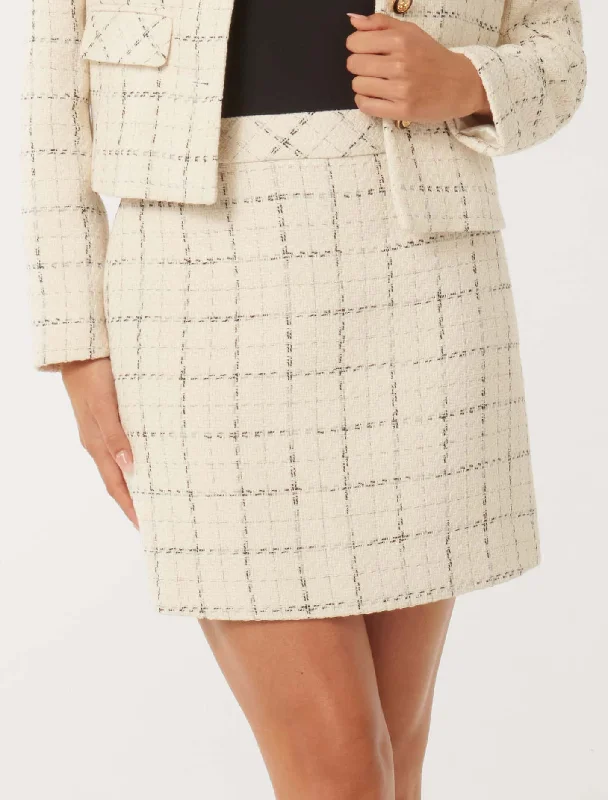 Rue Boucle Mini Skirt leather skirt bold