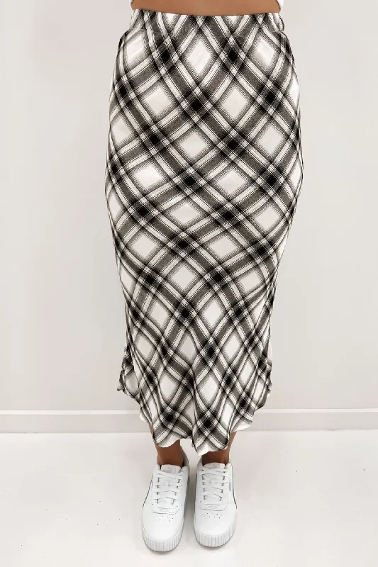 Sofie Midi Skirt Check corduroy skirt cozy