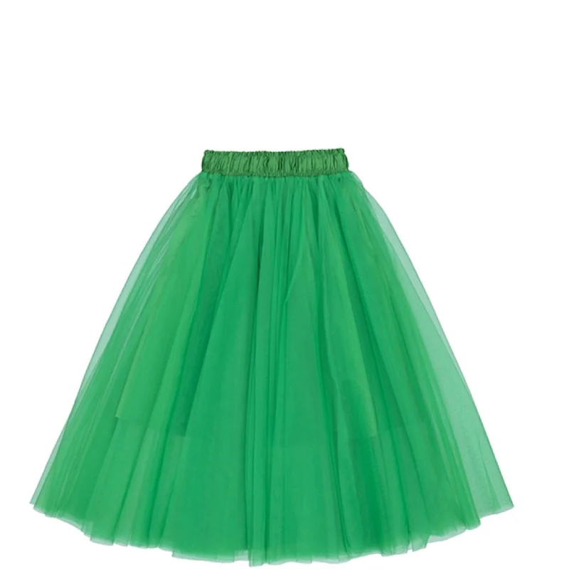 The New Bright Green Heaven Skirt lace skirt intricate
