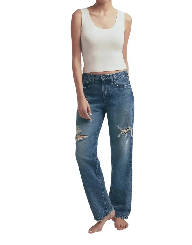 Tommy Mid Rise Boyfriend Jeans In Boston Trendy Vintage Denim Jeans