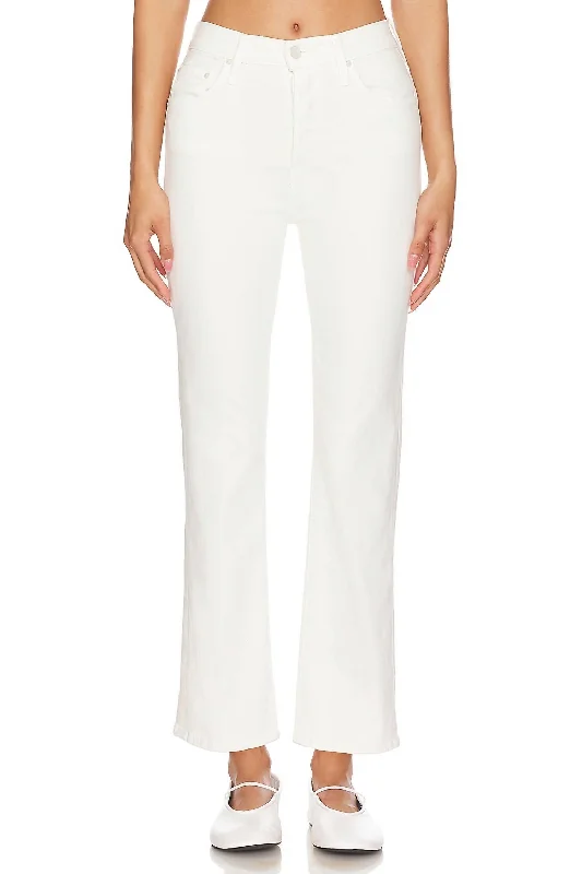 Tripper Ankle Jean In Cream Puffs Comfortable Distressed Straight-Leg Jeans