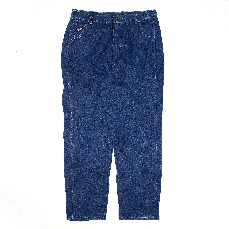 WRANGLER MADE IN USA Jeans Blue Denim Relaxed Tapered Womens W31 L29 Stylish Relaxed Fit Skinny Jeans