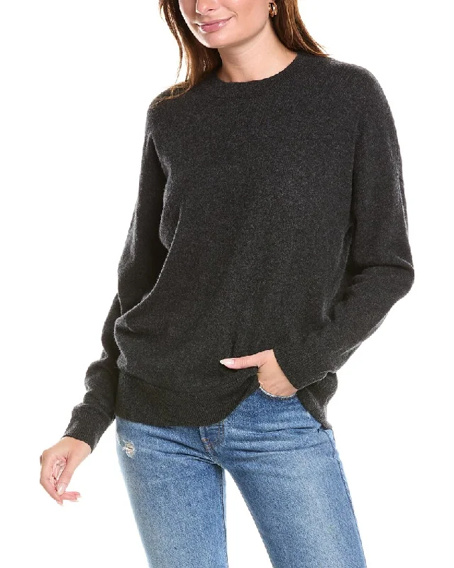 27 Miles Malibu Smiley Face Cashmere Sweater Tailored Straight A-Line