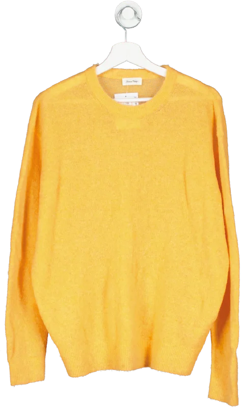 American Vintage Orange Jumper Debacity UK S Mesh Sweater Canvas Denim