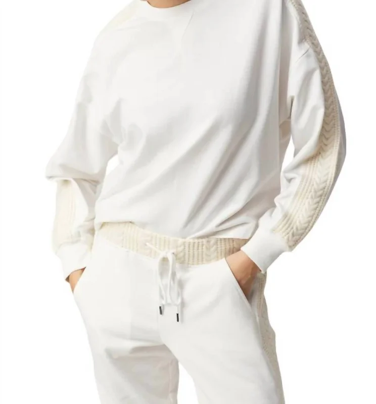 Bella Pullover Sweater In Coconut Milk Bright Pastel Dark
