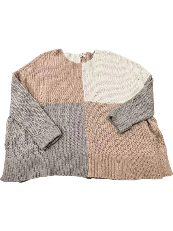 Color Block Lightweight Sweater In Multi-Colored Fitted Loose Oversized