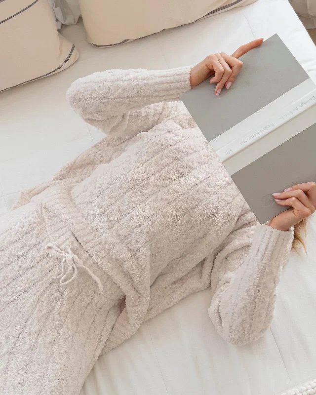 Fuzzy Sweater PJ Set Iron Safe Non-Iron Wrinkle Free