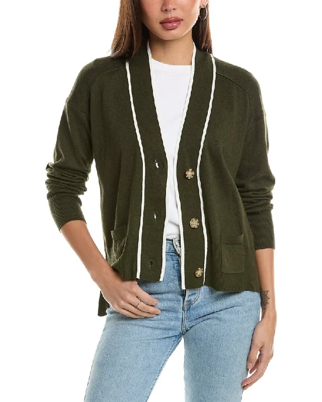 Hannah Rose Tipped High-Low Cashmere-Blend Sweater Nylon Fabric Polyester Fabric Spandex Fabric