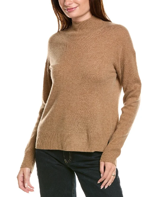 Kier+J Turtleneck Wool & Cashmere-Blend Sweater Bright Pastel Dark
