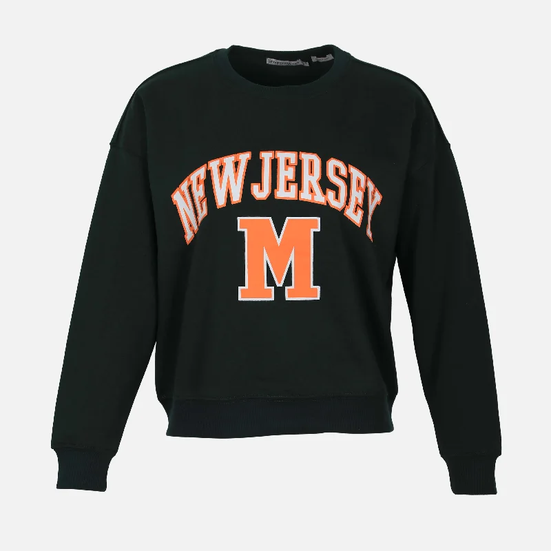 LADIES FLEECE OVERSIZED SWEATERSHIRT Graphic Sweater Embroidered Appliqued