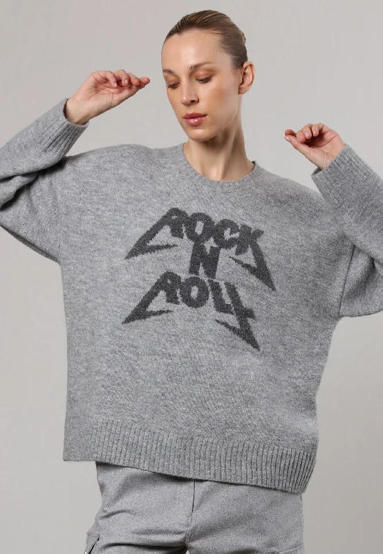 REVOLUTION JUMPER GREY MARL Mesh Blend Leather Blend Suede Blend