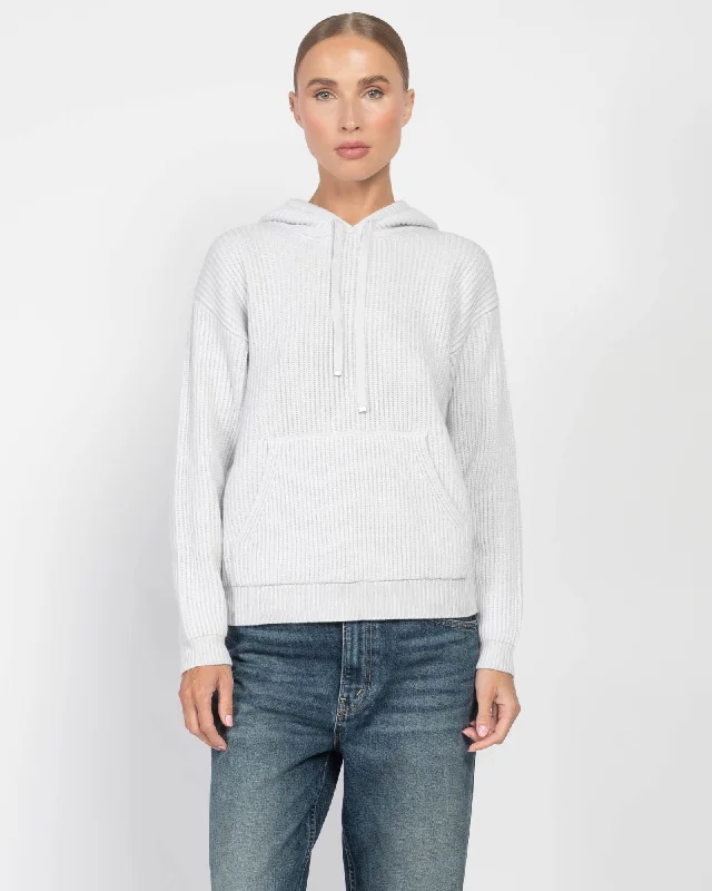 Hooded Sweater Toggled Drawstring Belted