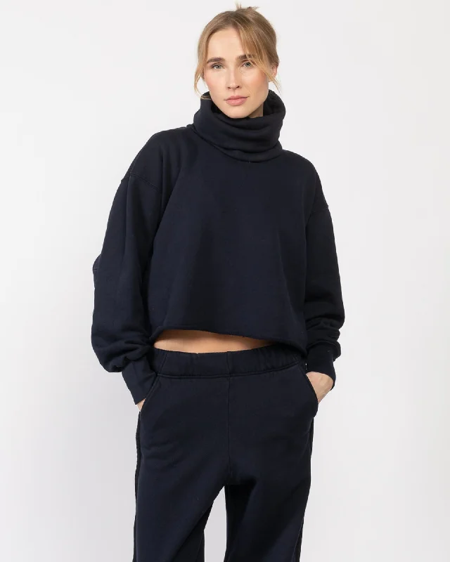 Corey Long Sleeve Sweater Hooded Caped Shawl Collar